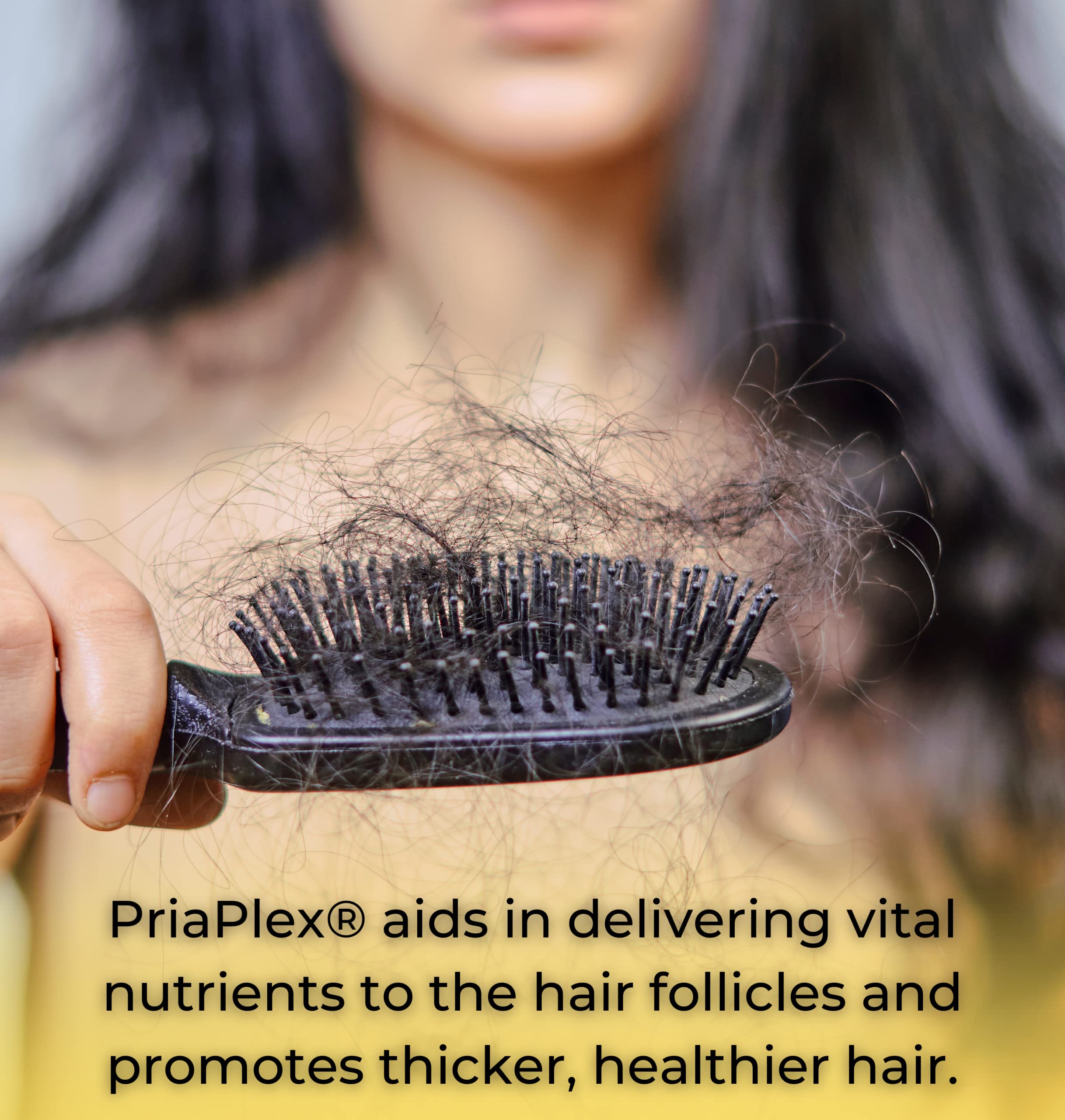 PriaPlex Natural Hair Growth Supplement by Tango — 180 Caplets for Hair Loss Support (Men & Women)