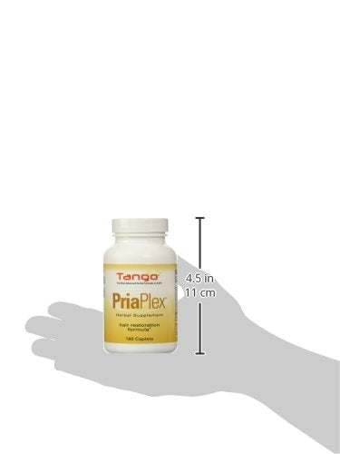 PriaPlex Natural Hair Growth Supplement by Tango — 180 Caplets for Hair Loss Support (Men & Women)