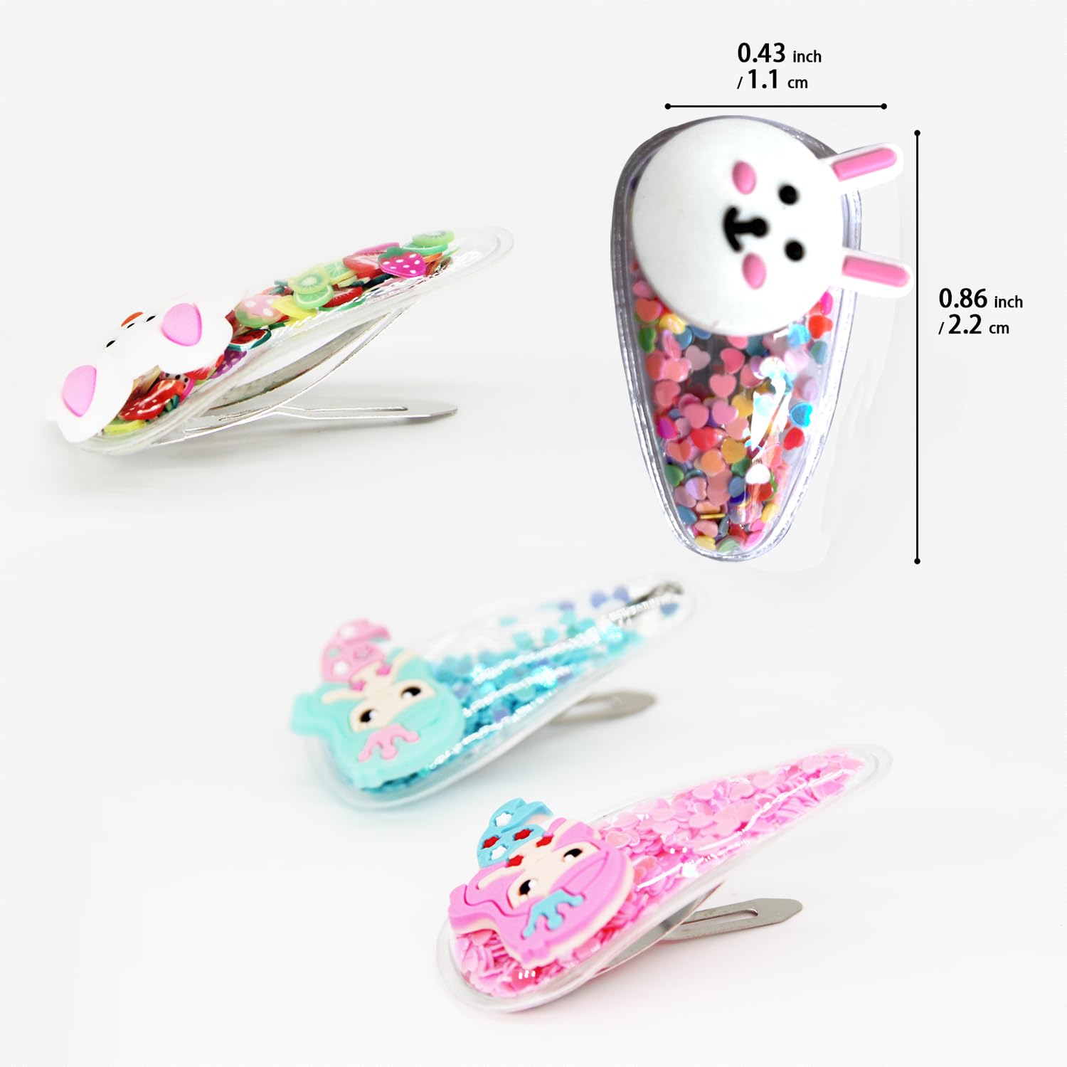 TANLOMY Sparkle Girl Hair Clips – 10-Piece Glitter Barrettes Kit for Toddler Girls