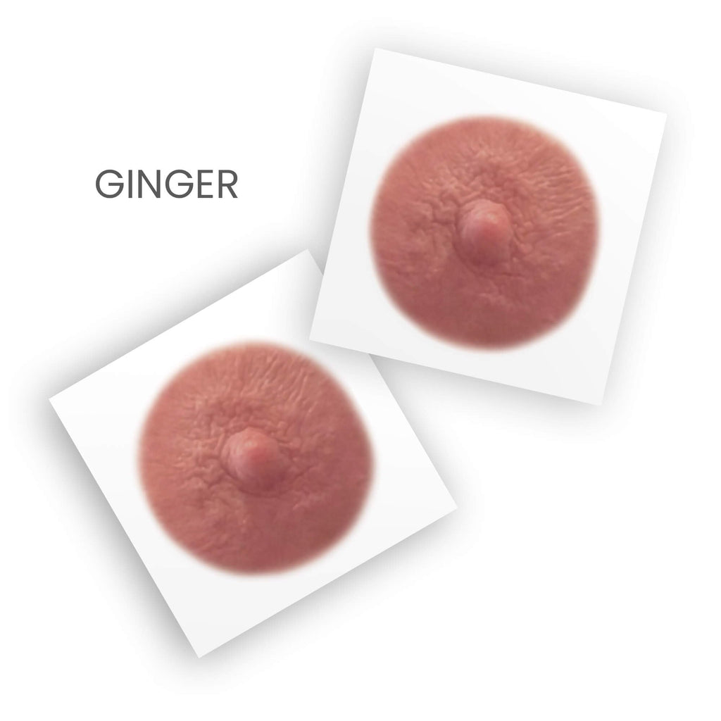 TataTattoos Ginger Medium Areola Tattoos – Realistic Nipple Temporary 4-Pack