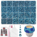 Tatiwoo 20000Pcs Light Blue Flatback Rhinestones Kit – Mixed Sizes for Crafting & DIY