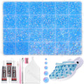 Tatiwoo 20000Pcs Blue Flatback Jelly Resin Rhinestones – Mixed Sizes for DIY Crafts