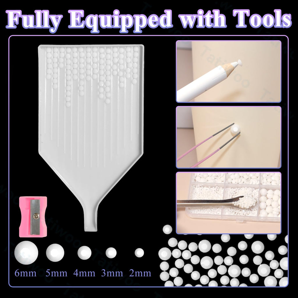 Tatiwoo 20,000 Pcs White Flatback Jelly Resin Rhinestones – Mixed Sizes for DIY Crafts, Face Makeup, Tumblers