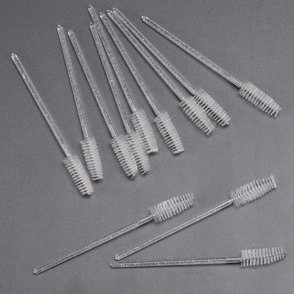 Tbestmax 300 Pcs Disposable Mascara Wands – Crystal Spoolies for Lash Extensions (White) Pack of 2