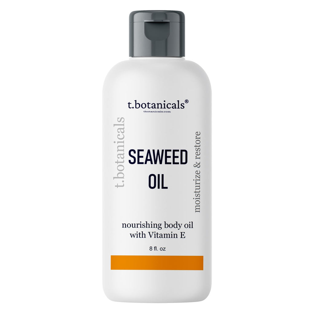 t.botanicals Seaweed Body Oil 8 oz – Fast-Absorbing, Non-Greasy Moisturizer (Citrus)