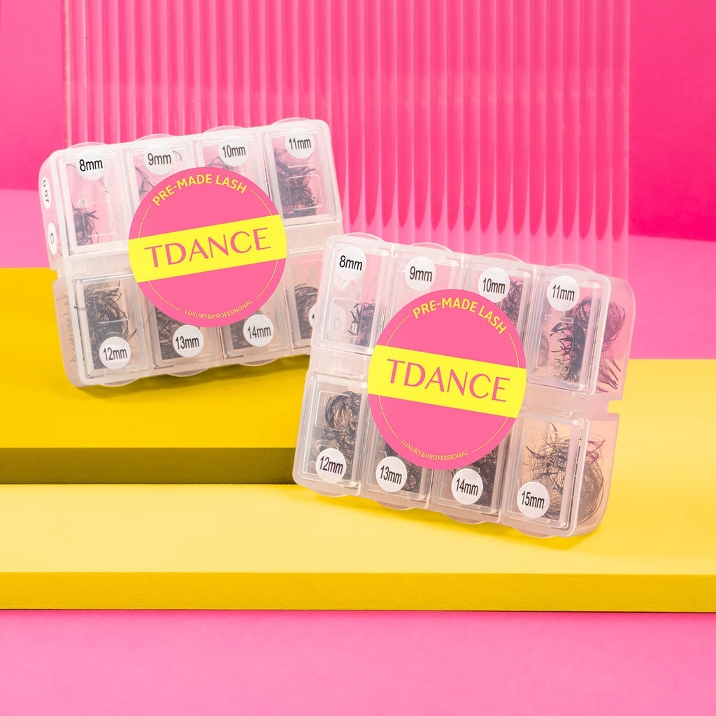 TDANCE 600-Premade Lash Fans | Natural & Volume Mixed Length 5D-24D C/D Curl Loose Fans