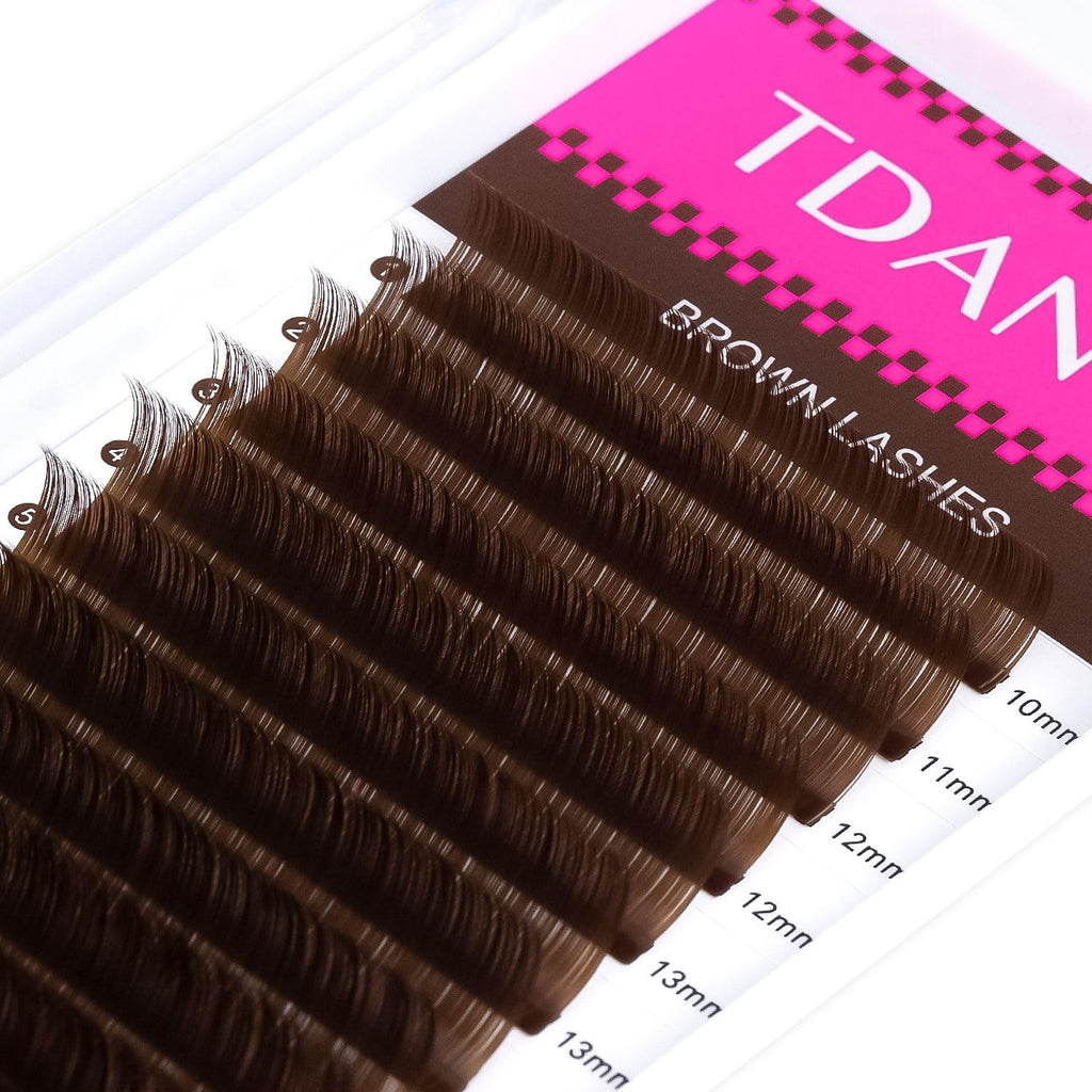TDANCE Dark Brown Lash Extensions 0.03/0.05/0.07mm | C/D Curl, 8–15mm, Premium Salon-Use