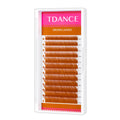 TDANCE Light Brown Color Lash Extensions – 0.03-0.15mm, C/CC/D Curl, 8-15mm