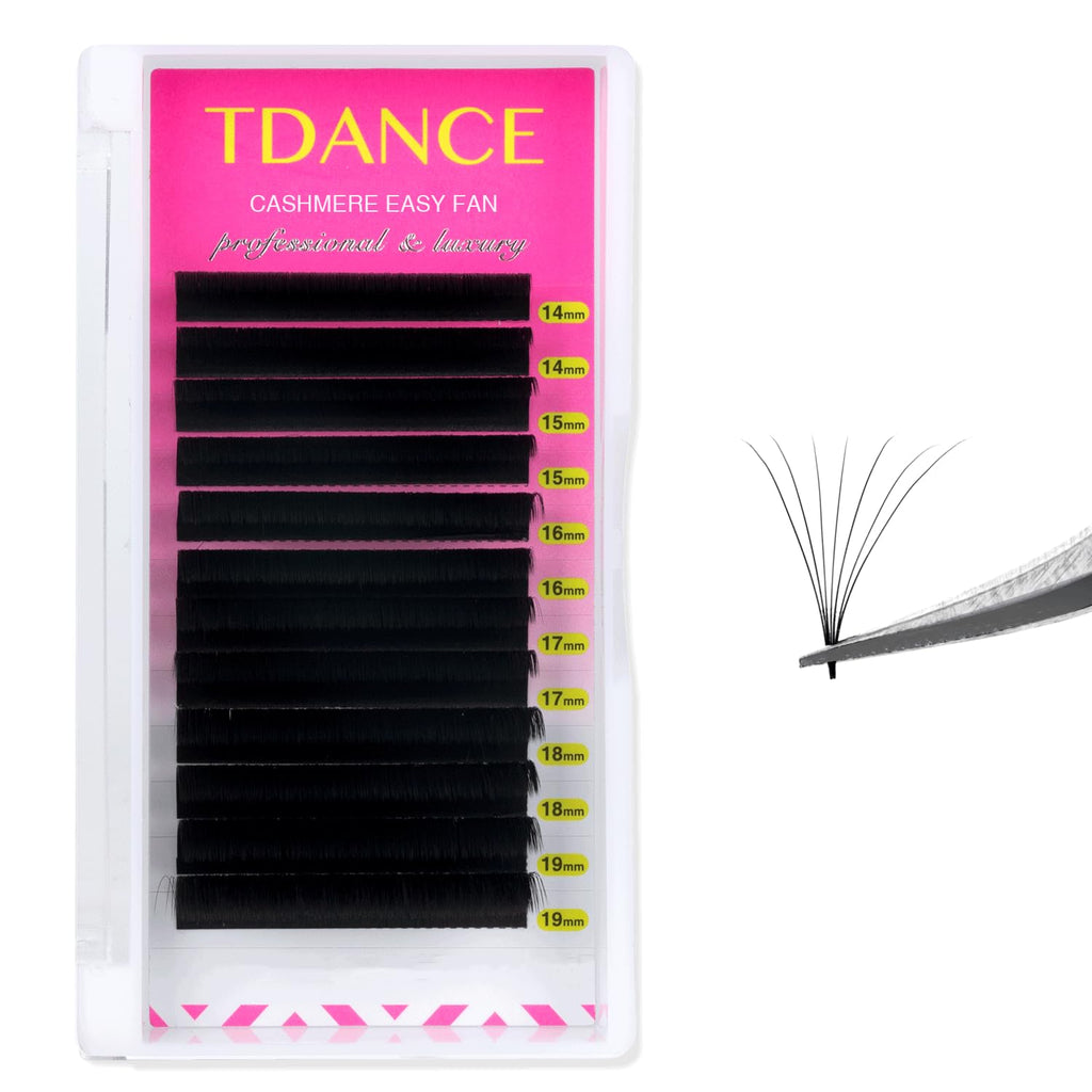 TDANCE Cashmere Easy Fan Lashes – Mega Volume 0.07mm DD Curl, 16mm