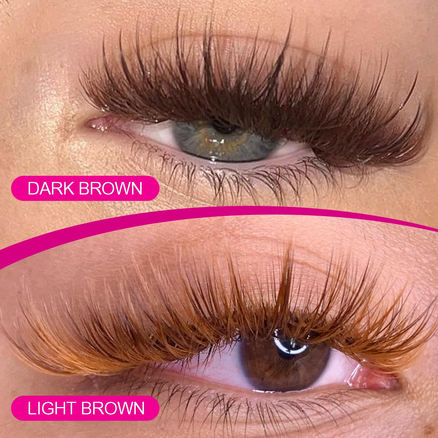TDANCE Dark Brown Lash Extensions 0.03/0.05/0.07mm – C/D Curl Premium Brown Eyelashes 10-17mm (Salon Use)
