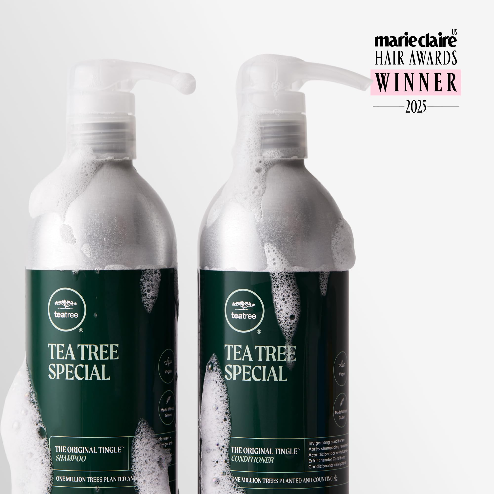 Tea Tree Special Aluminum Shampoo Bottle – Deep Clean & Scalp Refresh, All Hair Types, 16.9 oz