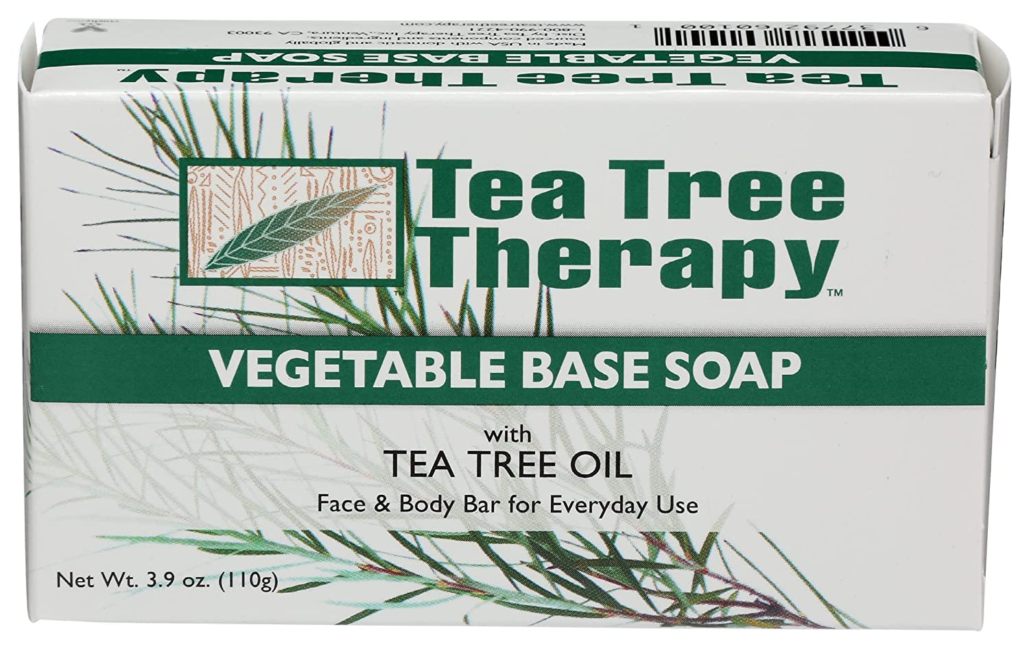 Tea Tree Therapy Pack of 8 Vegetable Base Soap with Tea Tree Oil – 3.9 oz