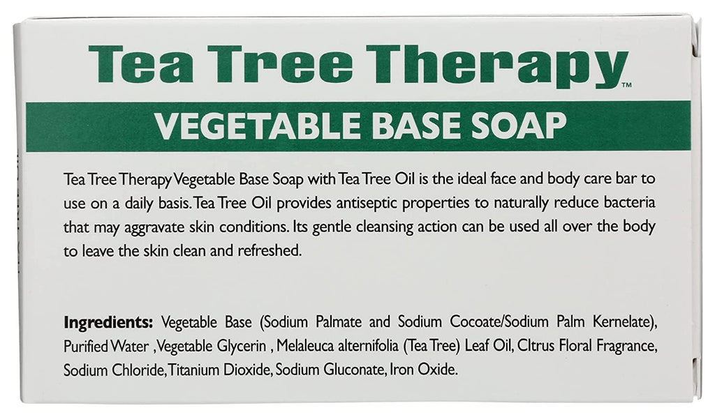 Tea Tree Therapy Pack of 8 Vegetable Base Soap with Tea Tree Oil – 3.9 oz