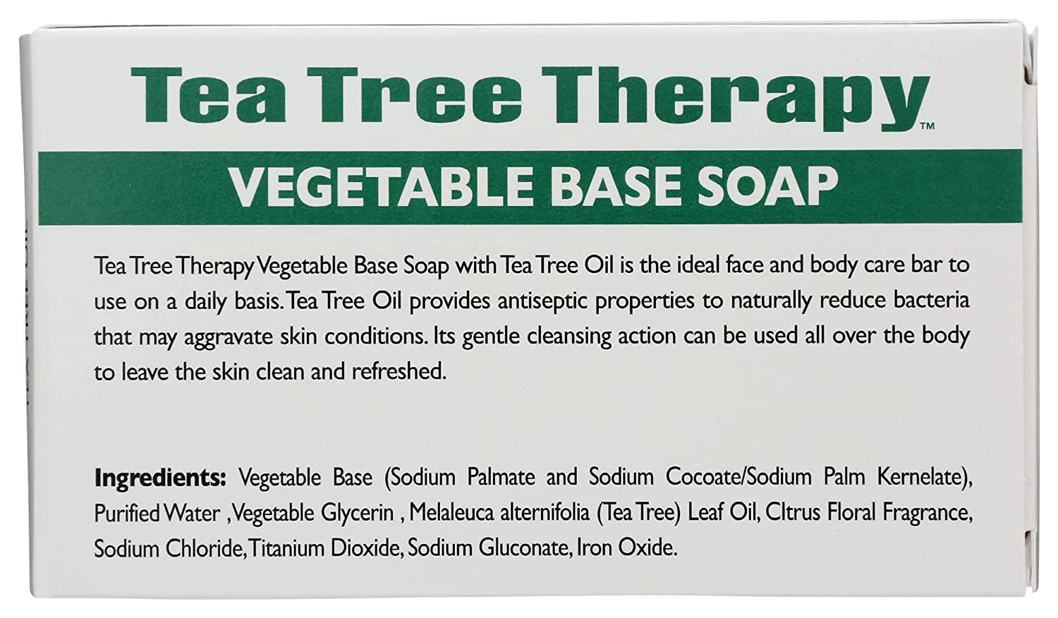 Tea Tree Therapy Pack of 8 Vegetable Base Soap with Tea Tree Oil – 3.9 oz