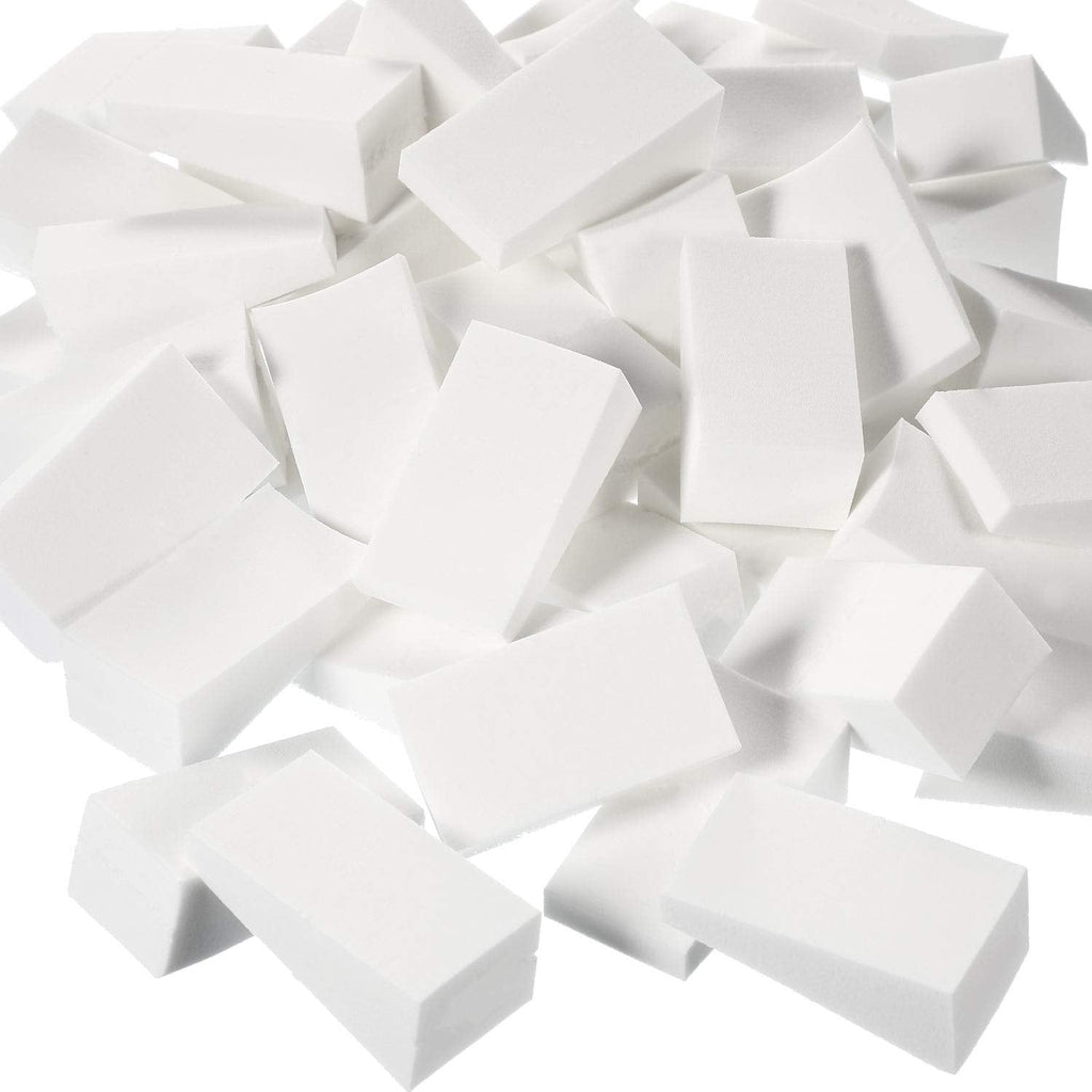 TecUnite 100 Latex-Free Wedge Makeup Sponges for Foundation – White