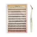 Tecxin Mix Natural Lash Clusters Kit – Korean Self-Adhesive, 10–12mm, 120 Pcs