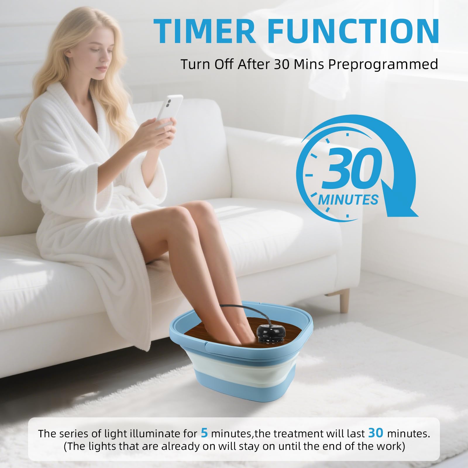 teepten Ionic Foot Bath Detox Machine | Home Spa with 2 Arrays & 80 Liners