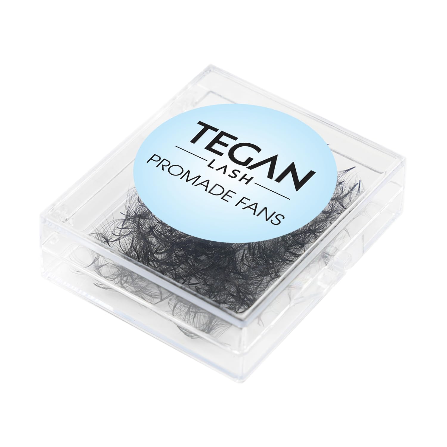 TEGAN LASH 500 Promade Fans Volume Eyelash Extensions — Handmade PBT, 9–15mm, 0.03–0.07, C/CC/D Curl