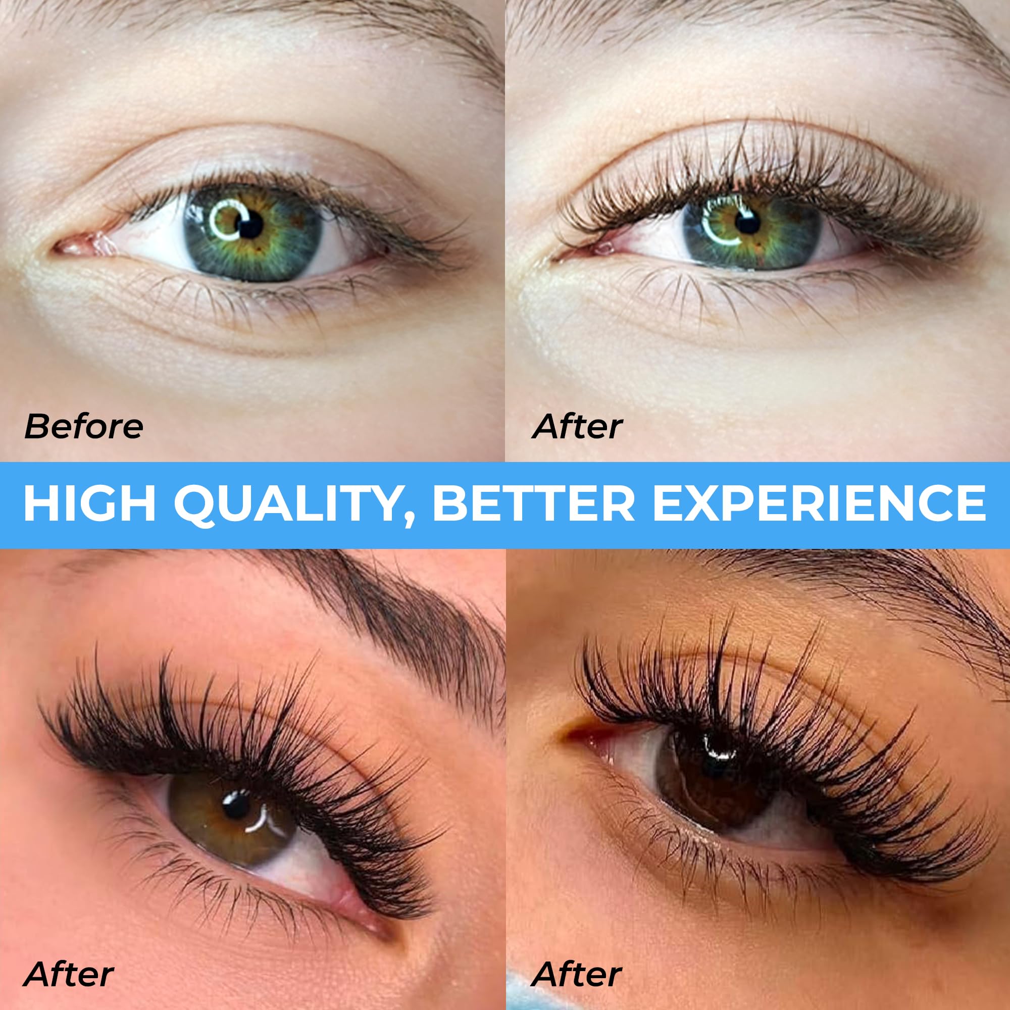 TEGAN LASH 500 Wispy Premade Fans – Eyelash Extensions (5D-9D), 0.05/0.07, 9-15mm
