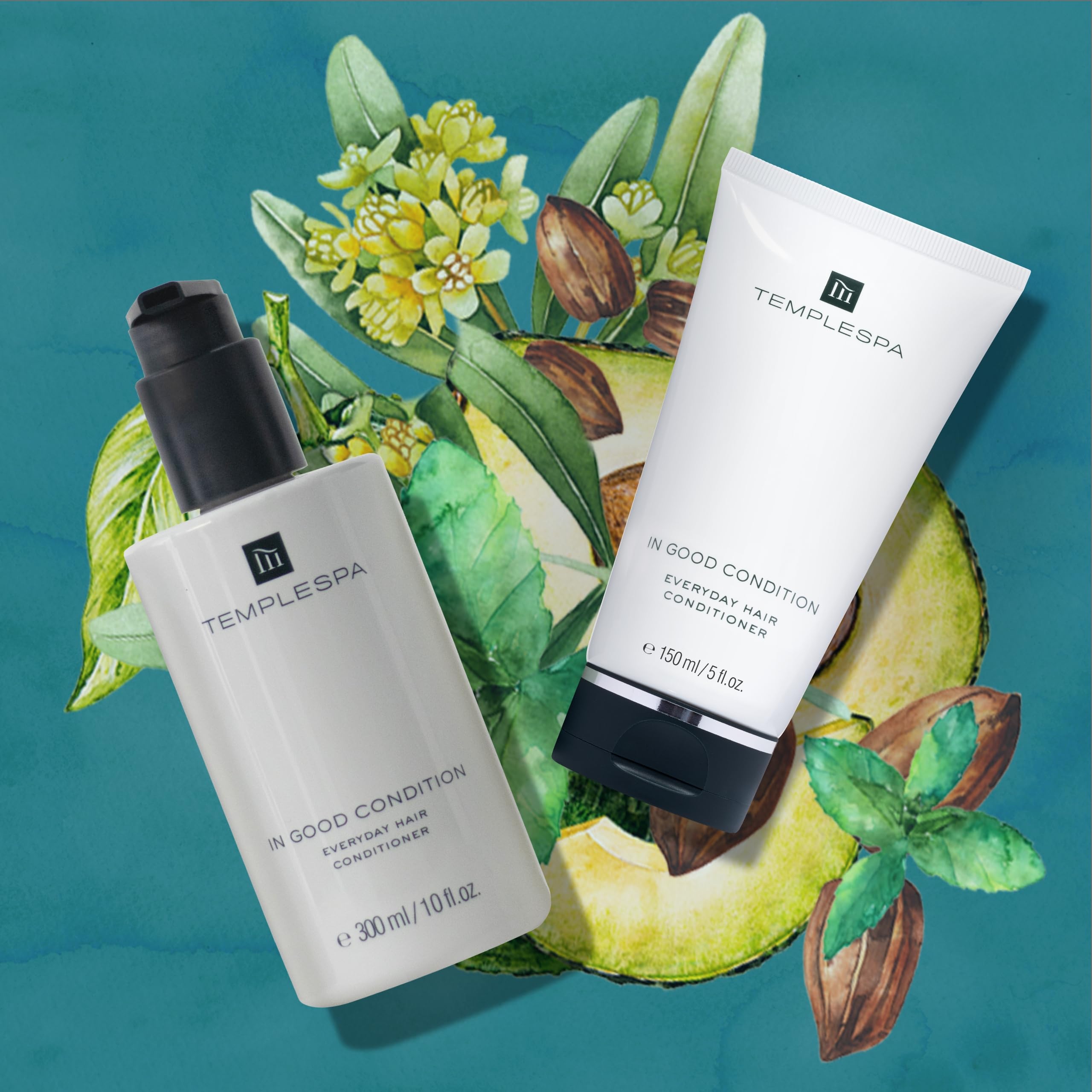 TEMPLESPA | In Good Condition Luxury Hair Conditioner – Lightweight, Soft & Glossy Hair | Paraben-Free, Phthalate-Free, Sulfate-Free, Cruelty-Free, Vegan 10 fl oz