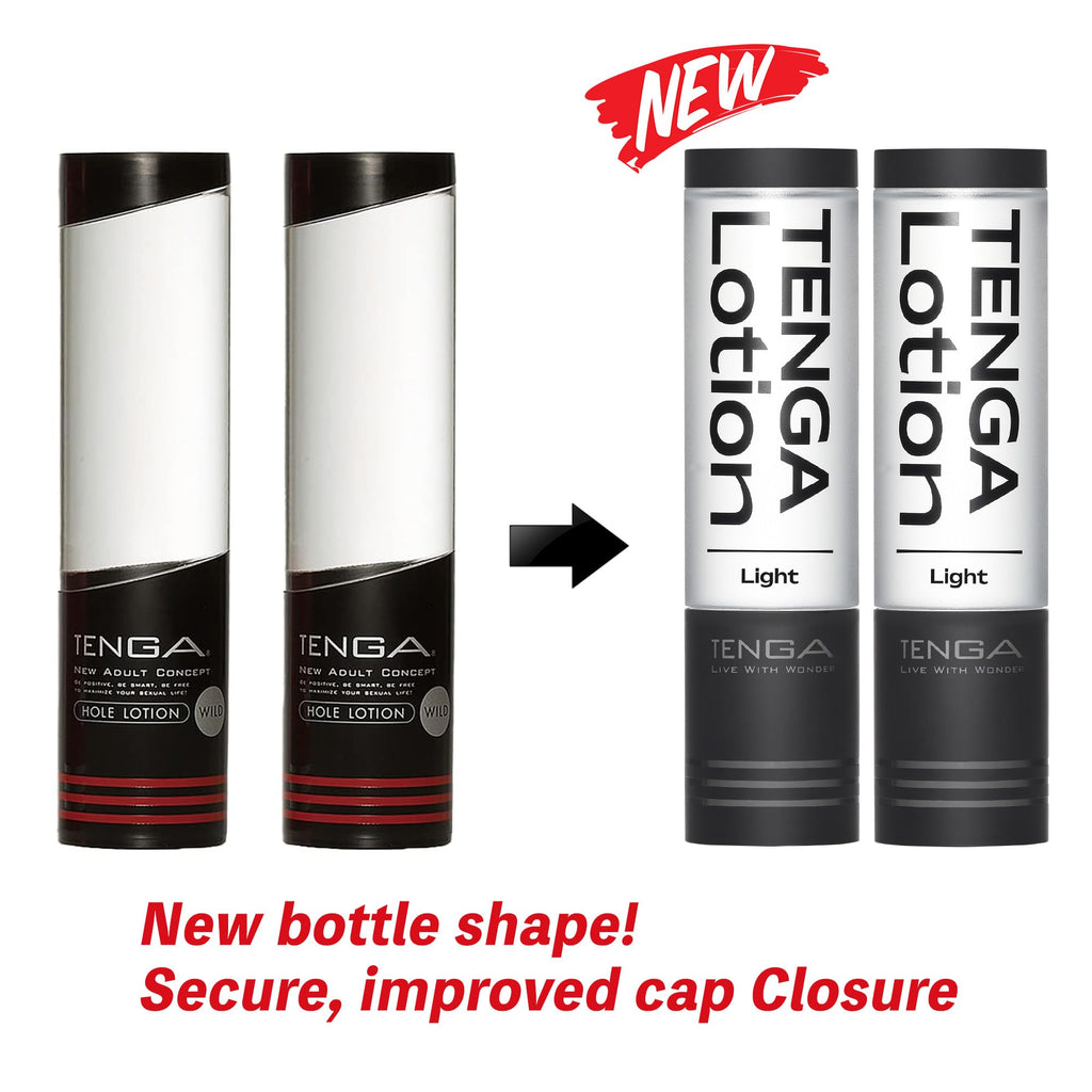 TENGA Light Lotion TLO-003 Black — Pack of 2 (5.75 fl oz each), Moisturizing with Menthol Hint, Dual-Viscosity
