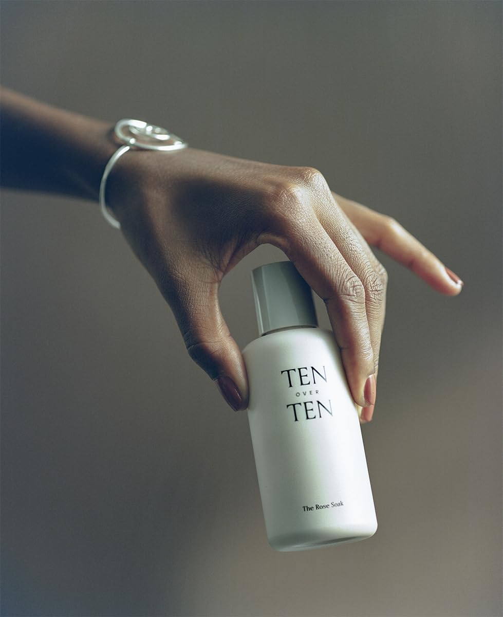 tenoverten The Rose Soak – Acetone-Free Nail Polish Remover | Clean, Natural, Non-Toxic (4 fl oz / 118 ml)