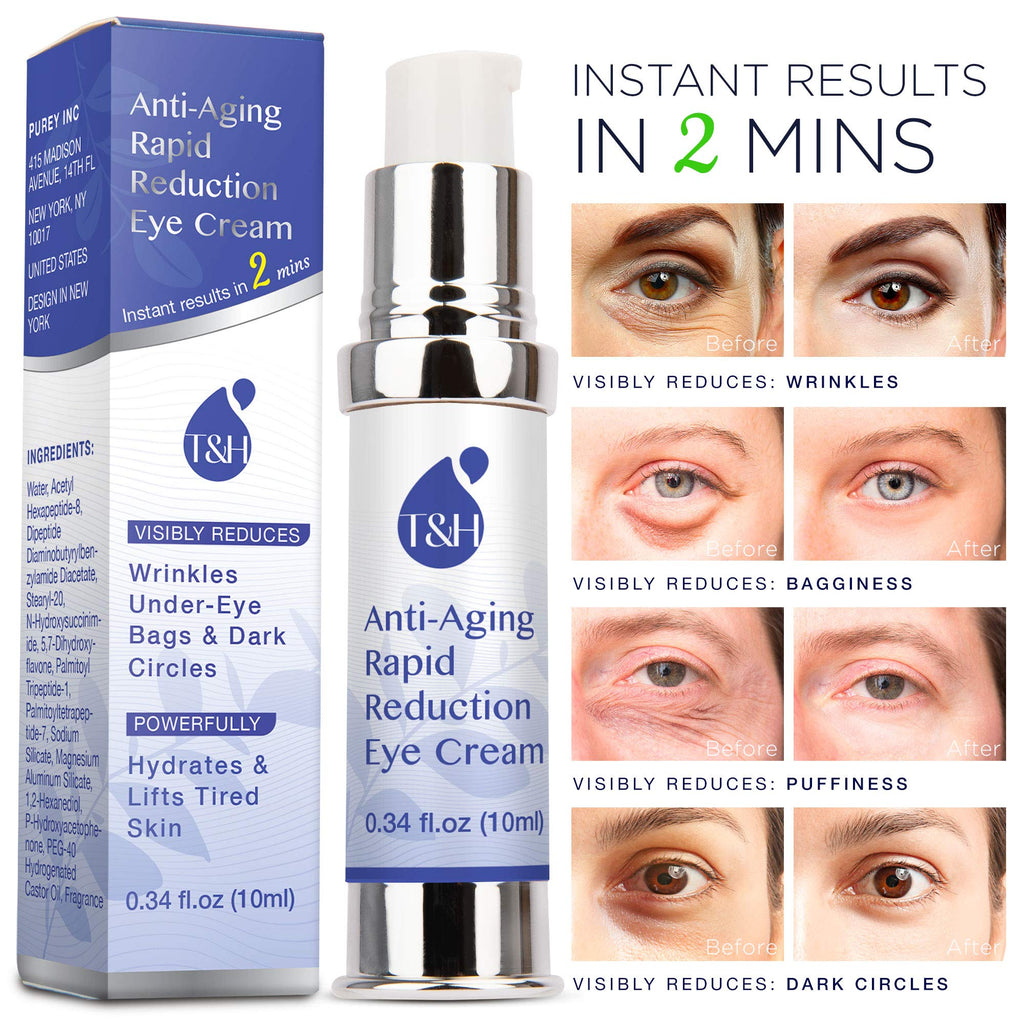 TEREZ & HONOR Anti-Aging Rapid Reduction Under-Eye Cream – Instant Wrinkle & Puffiness Reduction