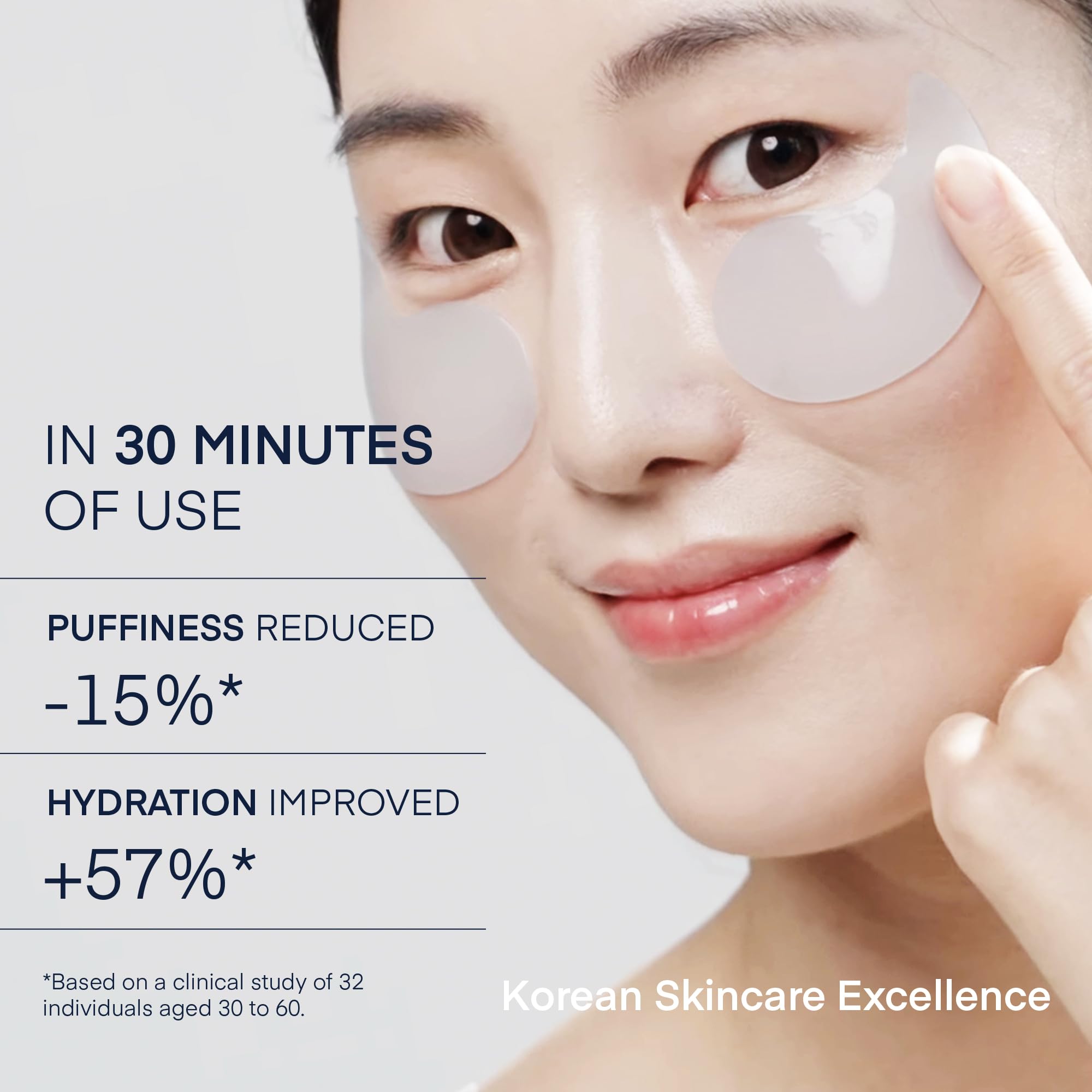 TEREZ & HONOR Eye Patches Gift Set – 3-Pack (x60) Korean Hydrogel Masks with Caffeine, Collagen & Vitamin C