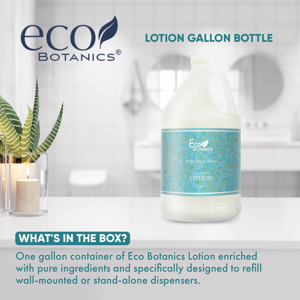 Terra Pure Eco Botanics Natural Lotion with Raw Honey & White Tea | 4-Gallon Bulk Hospitality Toiletries for Airbnb, Hotels, and Homes