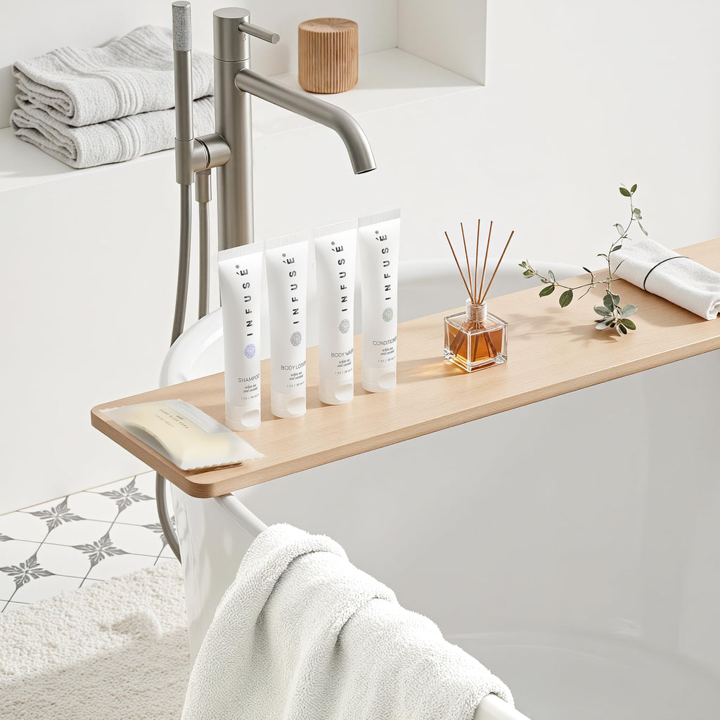 Terra Pure Infuse White Tea & Coconut Hotel Toiletries Bulk Set – 150 Travel-Size Pieces for Airbnb & Hotels