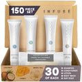 Terra Pure Infuse White Tea & Coconut Hotel Toiletries Bulk Set – 150 Travel-Size Pieces for Airbnb & Hotels
