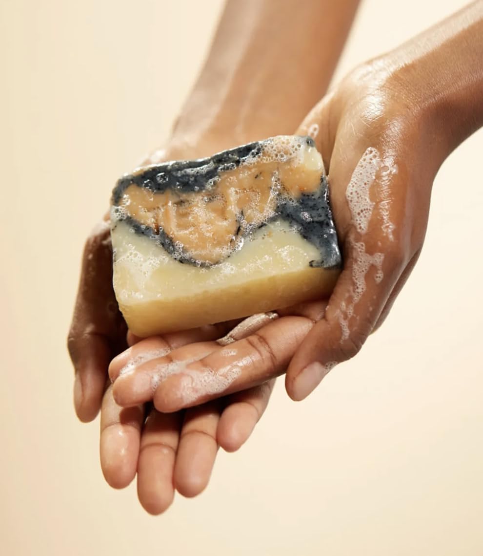 Terrabeautybars Marble Beauty Bar – Solid Facial Cleanser with Brazilian Clay & Charcoal