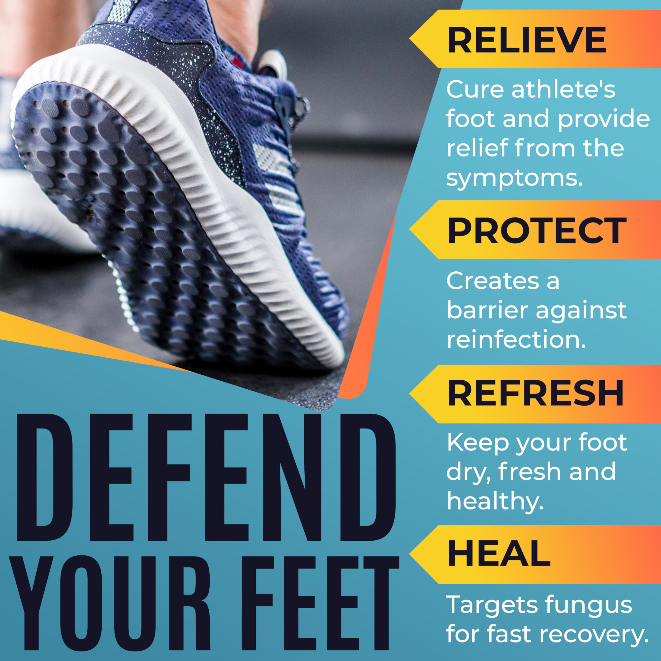 Foot Cream by Terramed Just Think Comfort — Athlete’s Foot Relief for Cracked Heels & Dry Skin (4.05 fl oz)