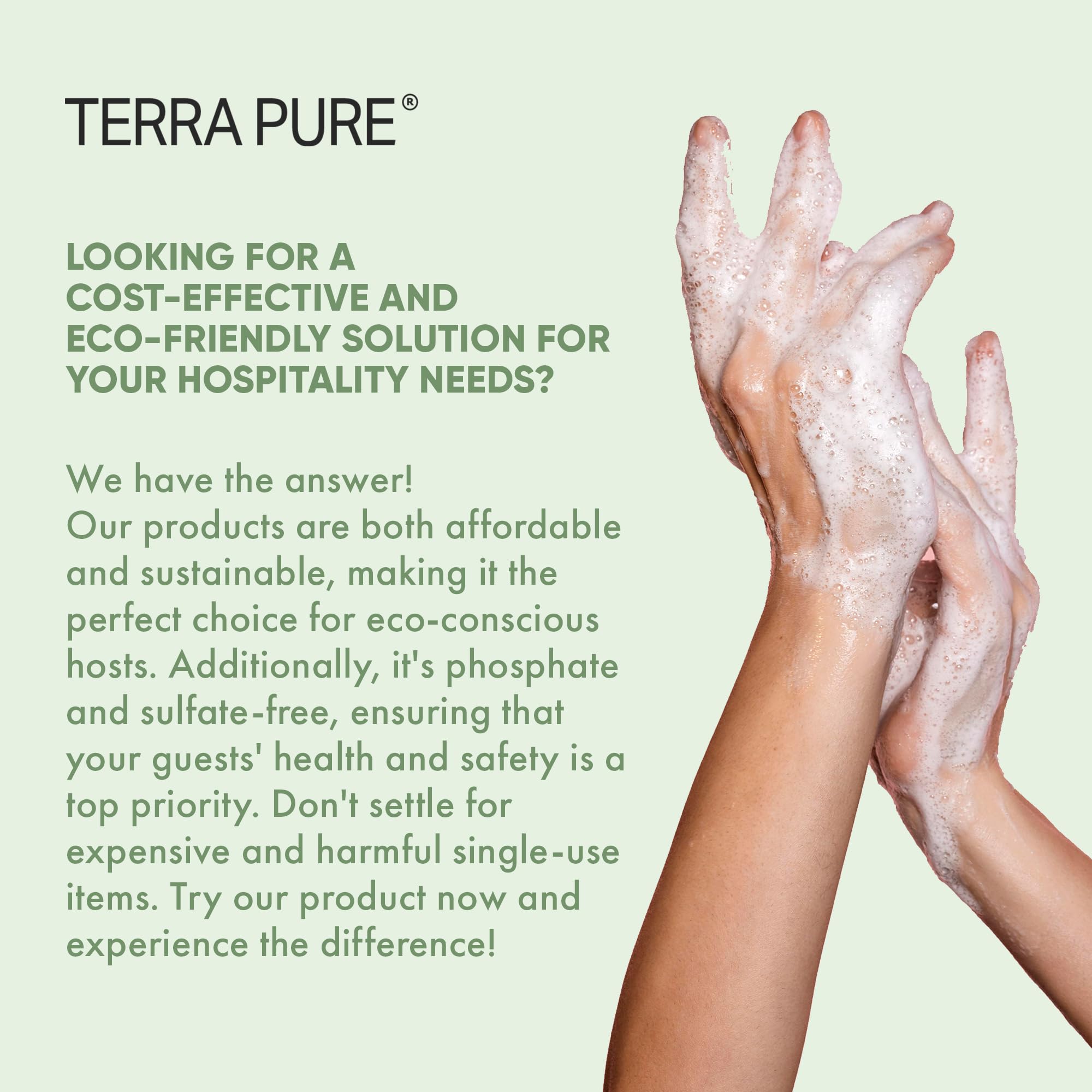 Terra Pure Gallon & Dispenser Set | All-In-Kit for Hotels – Shampoo, Conditioner & Body Wash