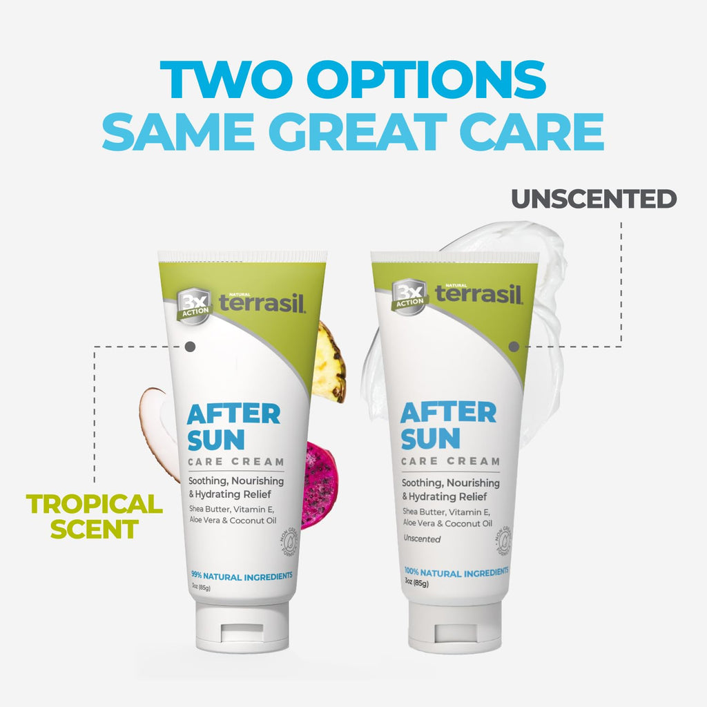 Terrasil After Sun Lotion – Aloe Vera, Shea Butter & Vitamin E (3 oz) – Tropical Scent