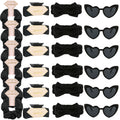 Tethzeng Bridesmaid Gift Set – 4.1in Hair Claws, Heart Sunglasses, Scrunchies & Headband