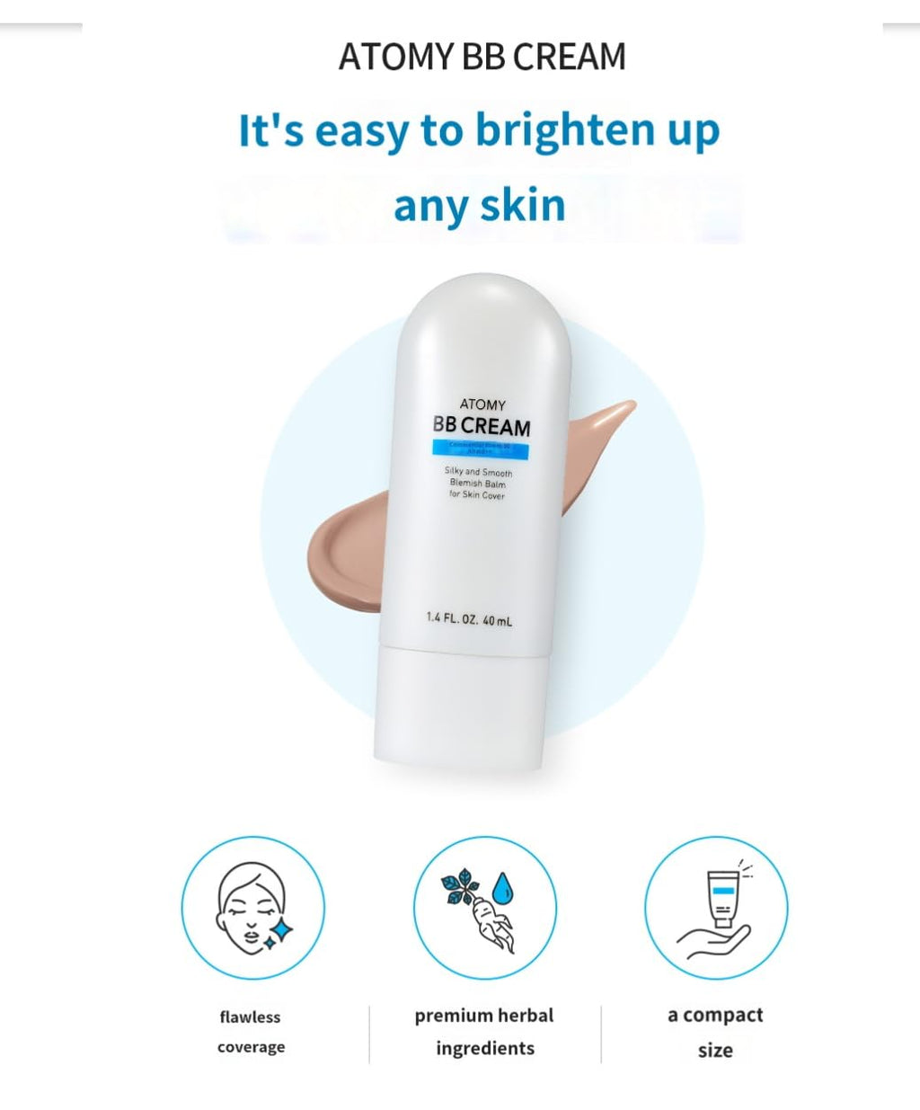 TG153 A.t.o.m.y BB Cream SPF 30 PA++ – Radiant Coverage & Hydration (1.35 fl oz)