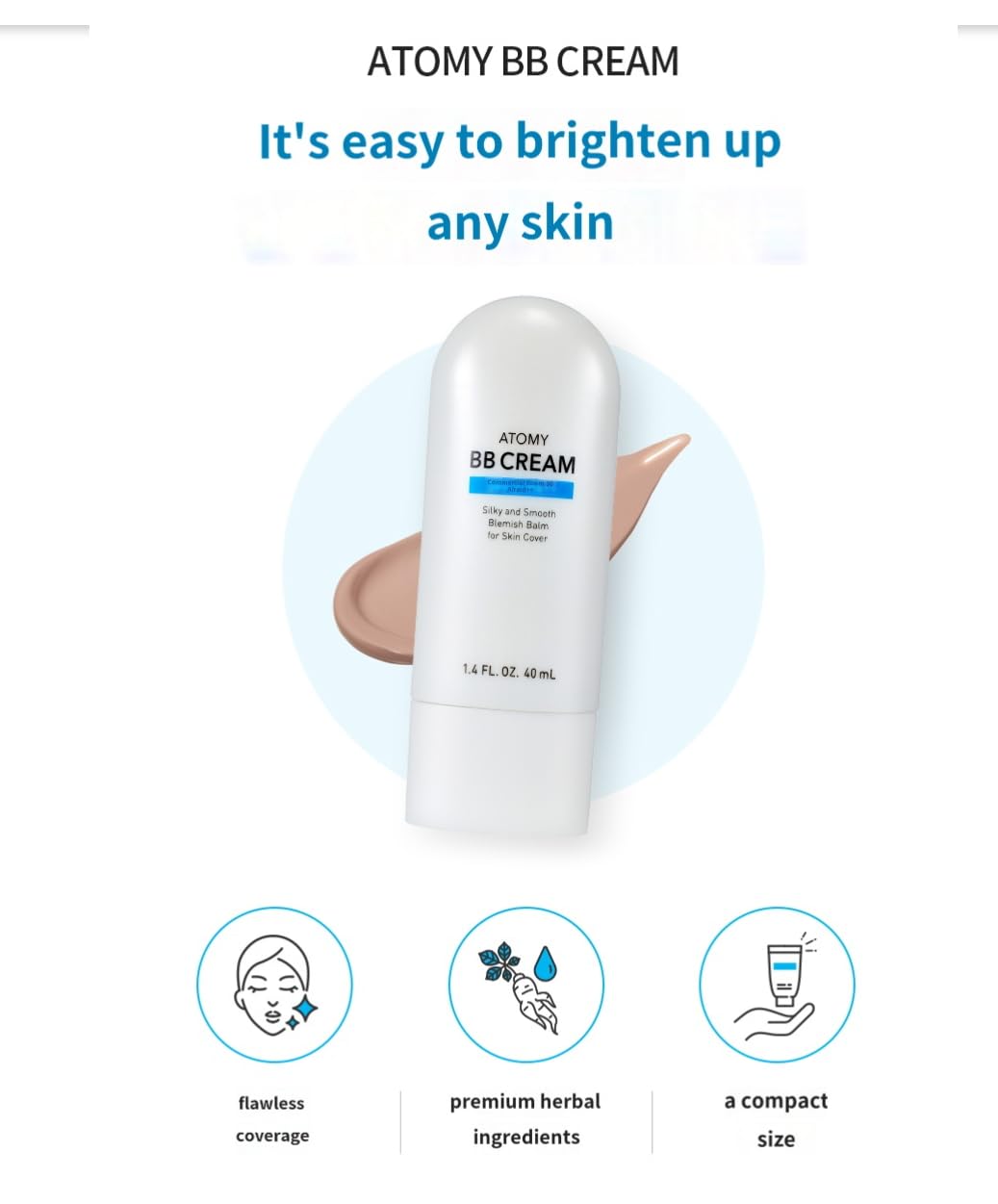 TG153 A.t.o.m.y BB Cream SPF 30 PA++ – Radiant Coverage & Hydration (1.35 fl oz)