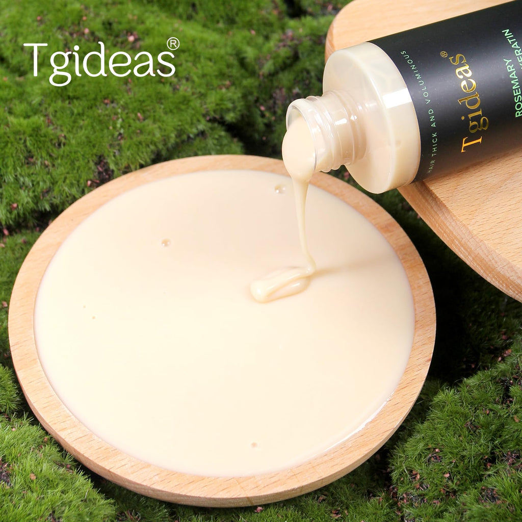 Tgideas Organic Rosemary Hair Growth Shampoo for Women & Men – Thickening & Strengthening with Hydrolyzed Keratin | 2 x 7.4 fl oz