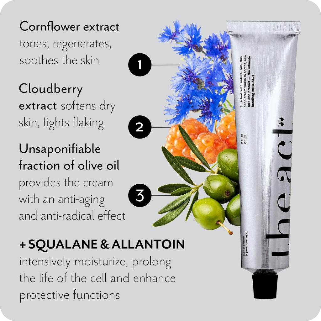 The Act Hand Cream – Deep Hydration with Lamellar Tech, Vitamins A & E (2 fl oz, Organic & Vegan)