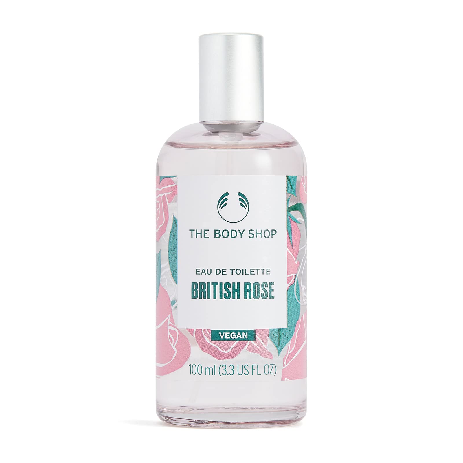 The Body Shop British Rose Eau De Toilette – Fresh Dewy Floral Scent – Vegan – 3.3 oz