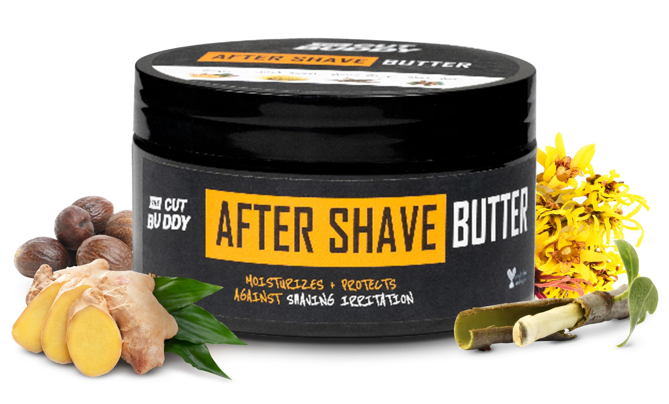The Cut Buddy After Shave Butter for Men & Women - Moisturizer with Witch Hazel, Shea Butter, Ginger & Willow Bark, 8 oz