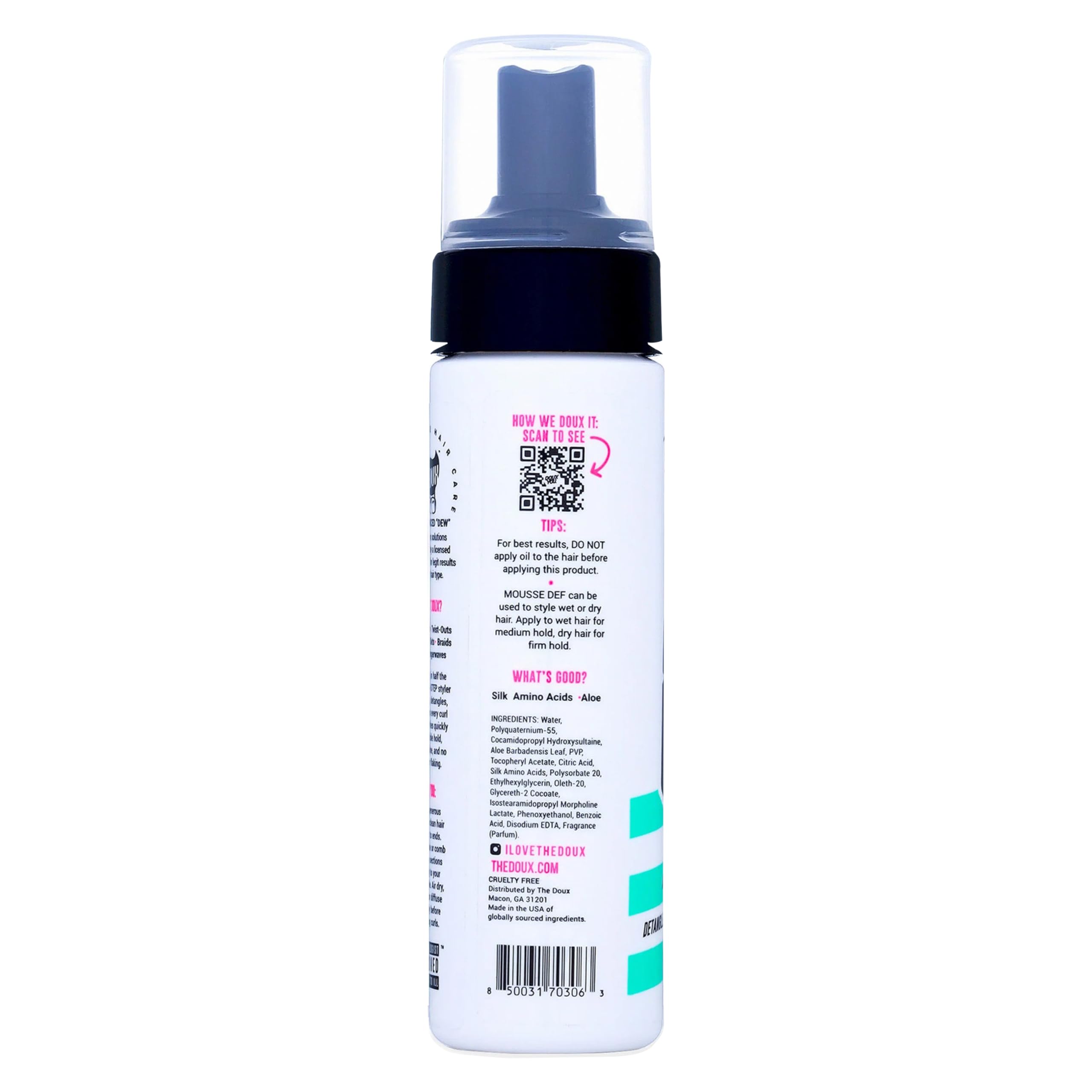 The Doux Multi-Use Mousse for Curly Hair – Texture Foam for Definition, Volume & Shine