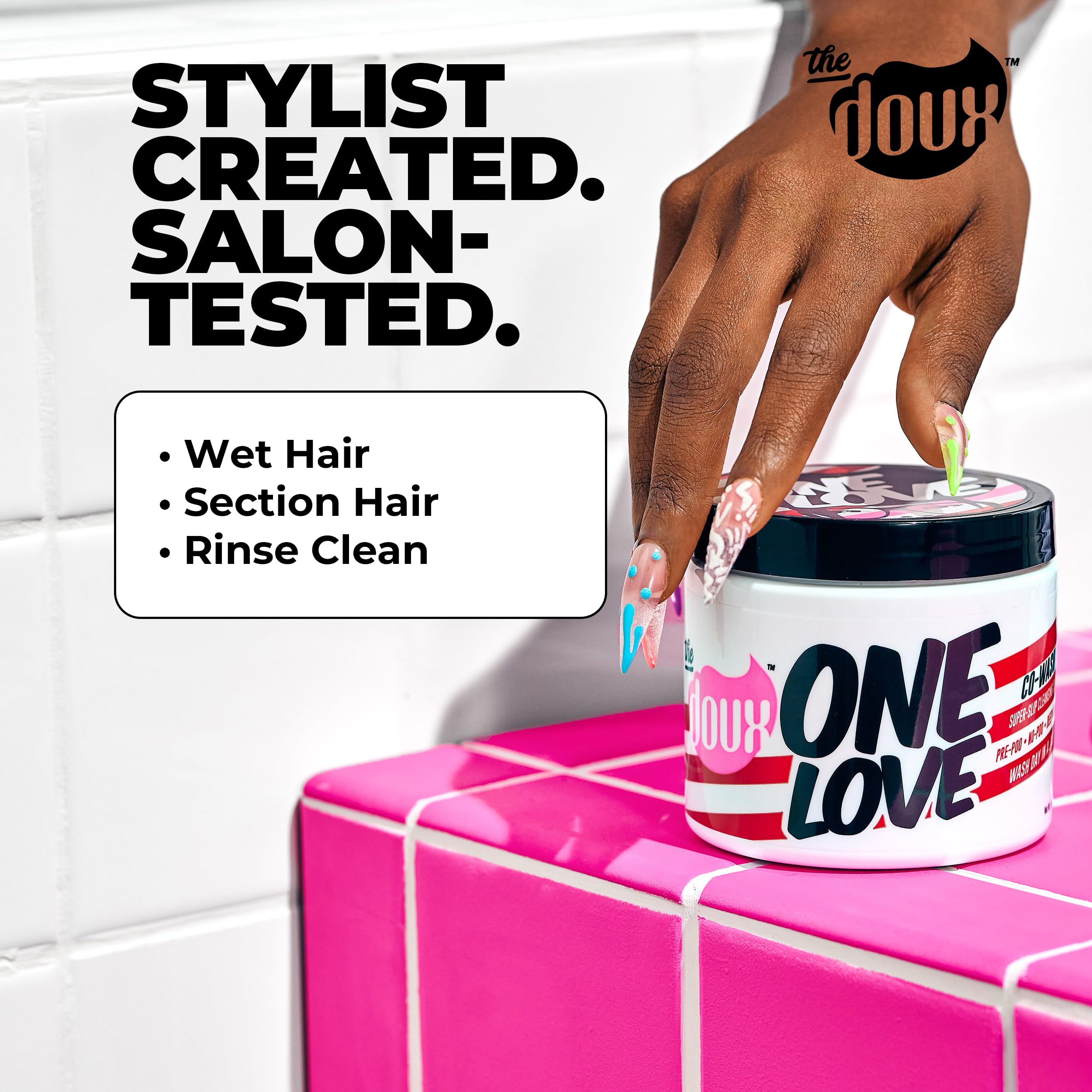 The Doux ONE LOVE Co-Wash for Curly Hair – 3-in-1 Co-Wash, Leave-In & Detangler