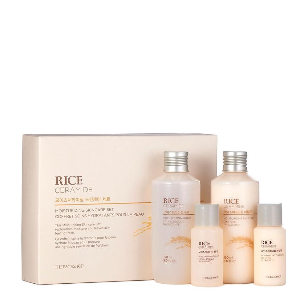 The Face Shop Rice Ceramide Moisturizing Skincare Set – Toner & Emulsion