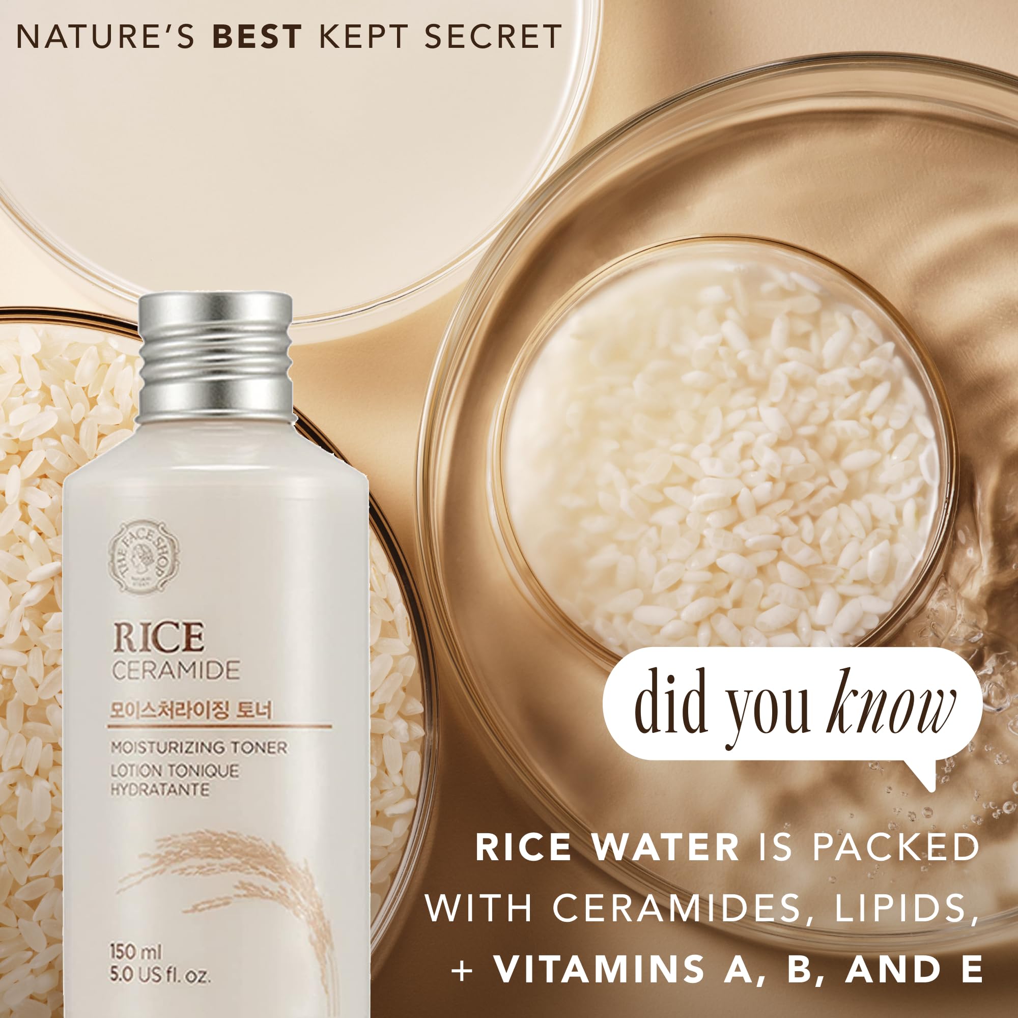 The Face Shop Rice Ceramide Moisturizing Toner | Hydration & Barrier Support