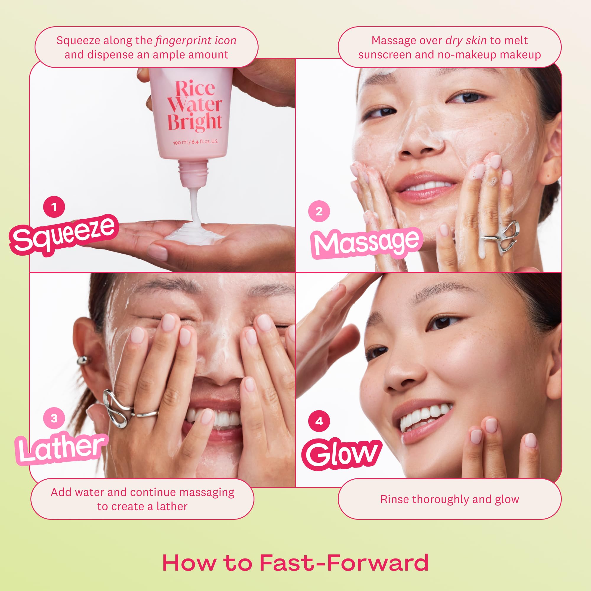 The Face Shop Rice Water Bright Milk & Jelly Double Cleanser | 2-in-1 Makeup Remover & Cleanser