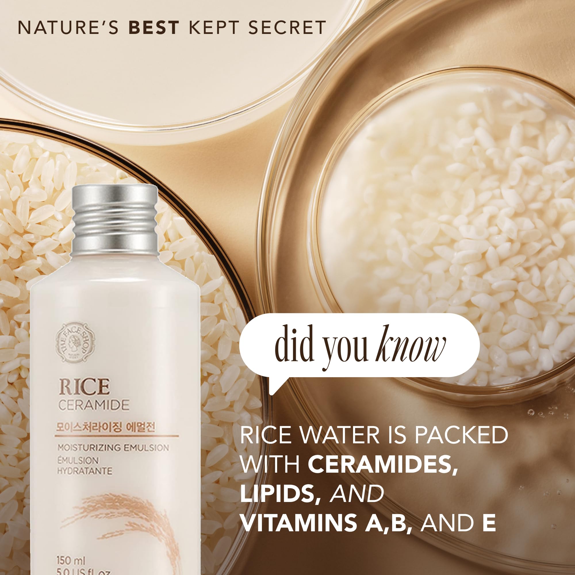The Face Shop Rice Ceramide Moisturizing Skincare Set – Toner & Emulsion