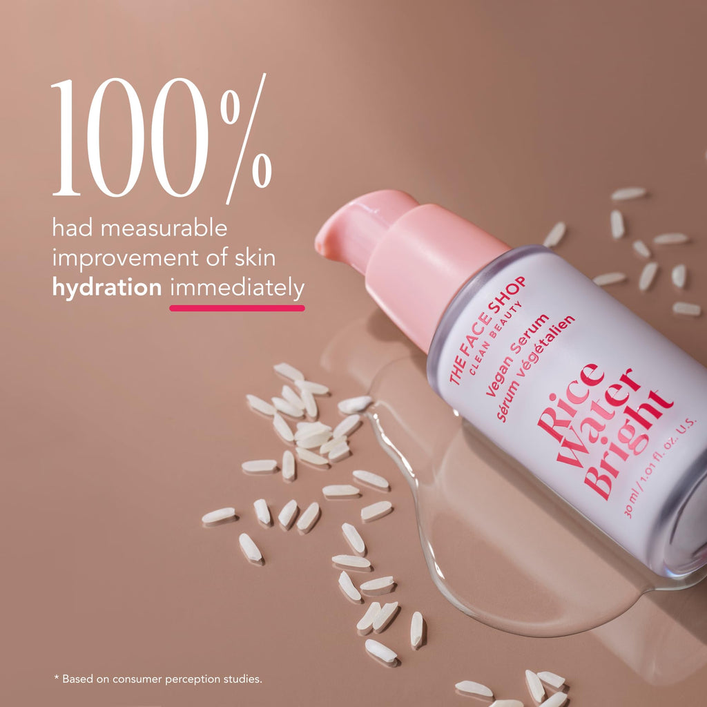 The Face Shop Rice Water Bright Travel Kit – TSA-Approved Korean Skincare Set (Ceramide, Vegan)