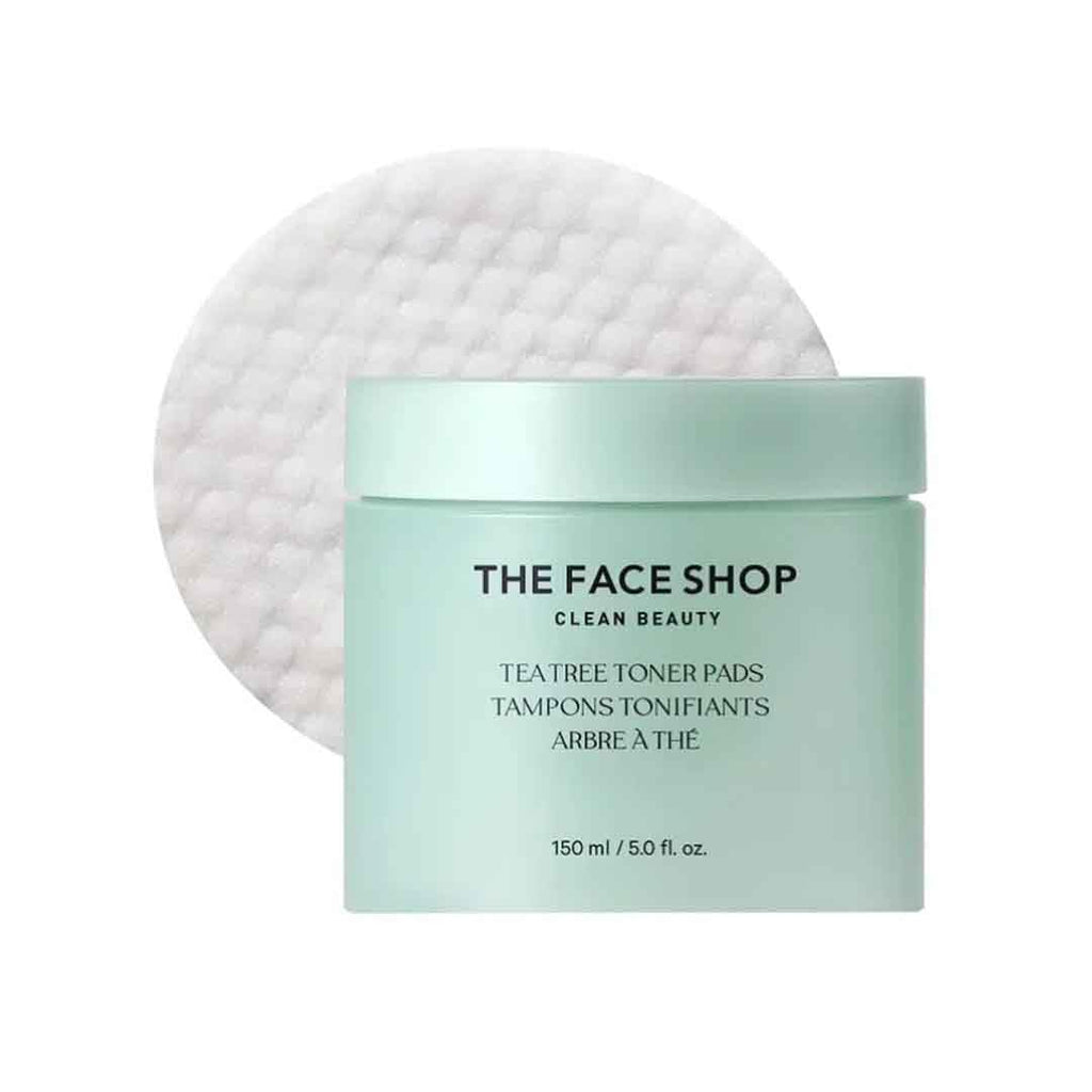 The Face Shop Tea Tree Toner Pads – Exfoliating Dual-Sided Pads for Pores & Even Tone